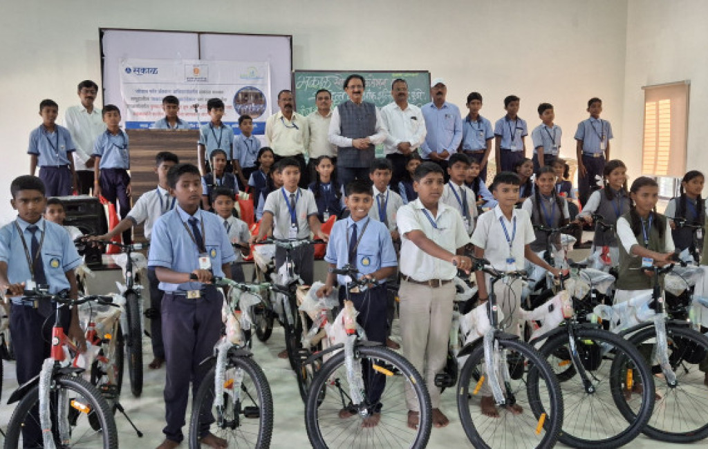 Distribution of educational materials to 63 students, bicycles to 30 Students